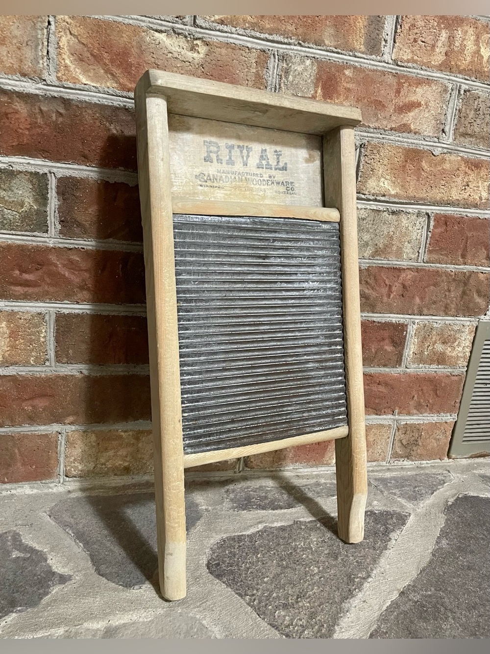 Vintage Rival Wood & Metal Washboard